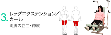 レッグエクステンション／カール　両脚の屈曲・伸展（介護予防・運動機能回復）