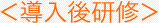 導入後研修